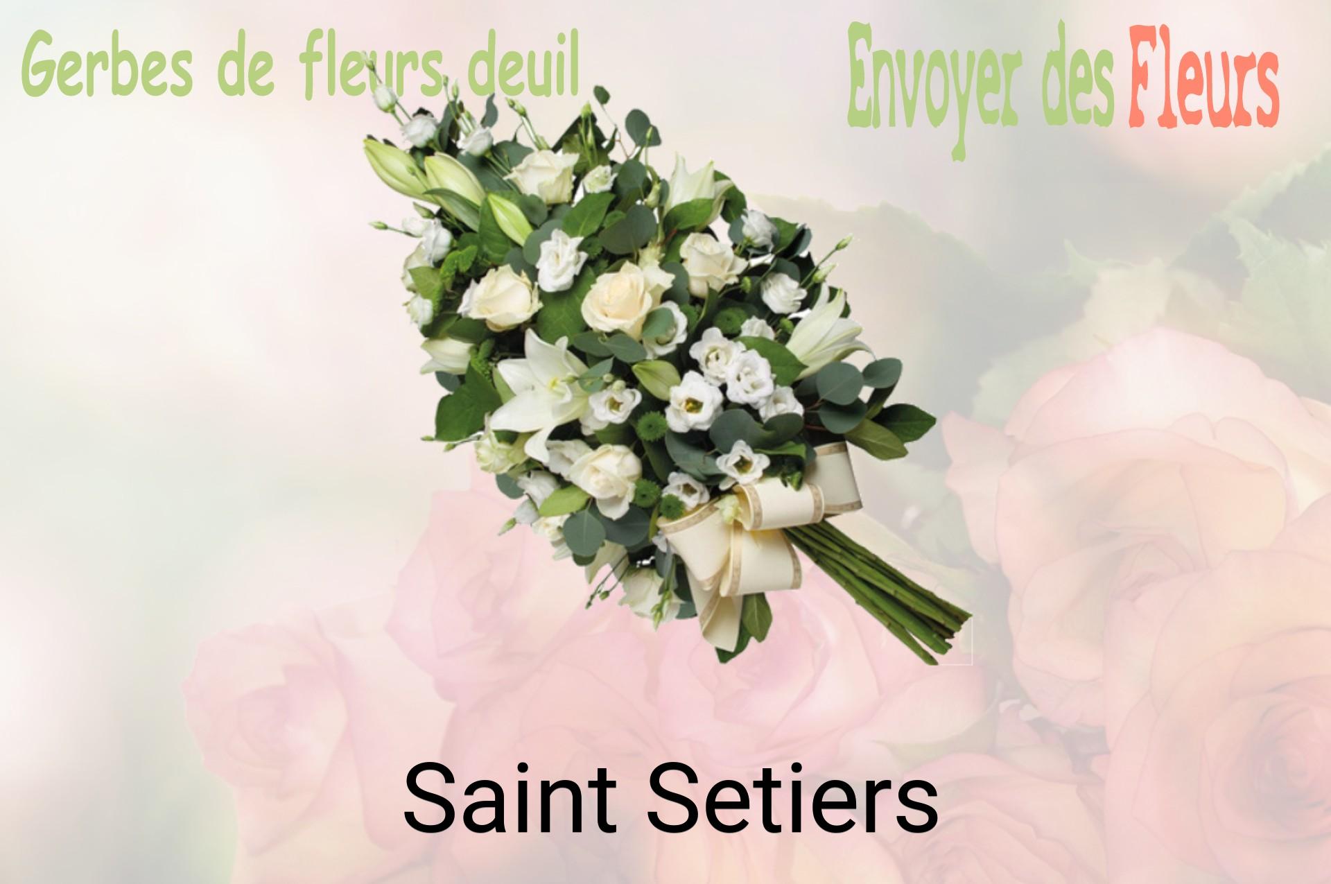 Gerbe de fleurs de deuil livrée à Saint-Setiers
